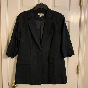 Coldwater Creek - black linen blazer - 1x